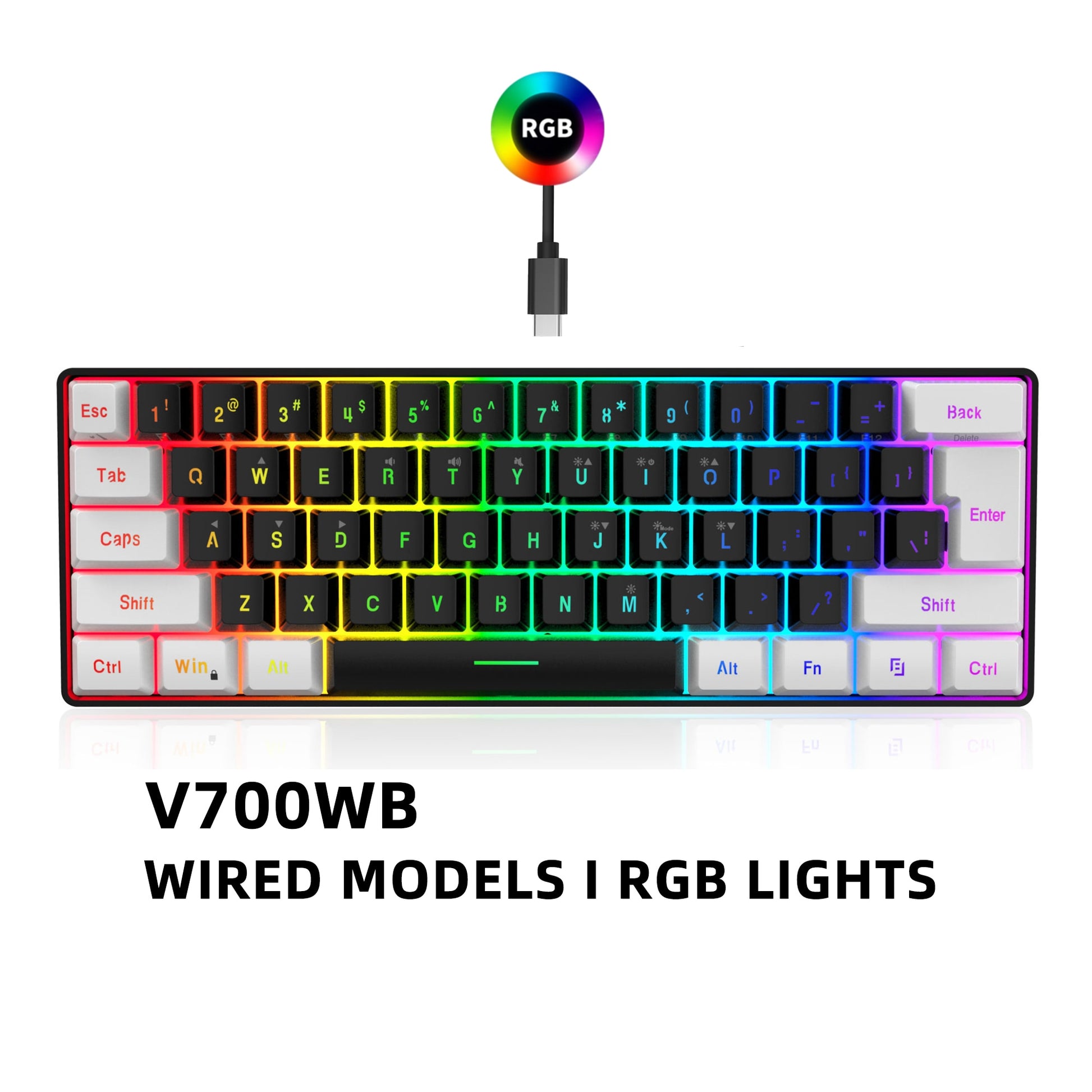 Wired Mechanical Gaming Keyboard RGB Backlit for Laptop Mac PC Gamer Ajazz  AK33